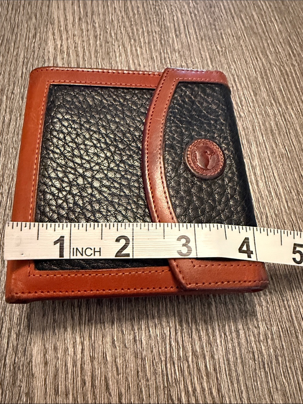 Dooney & Bourke Black and Brown Pebbled Leather Wallet - Picture 9 of 10